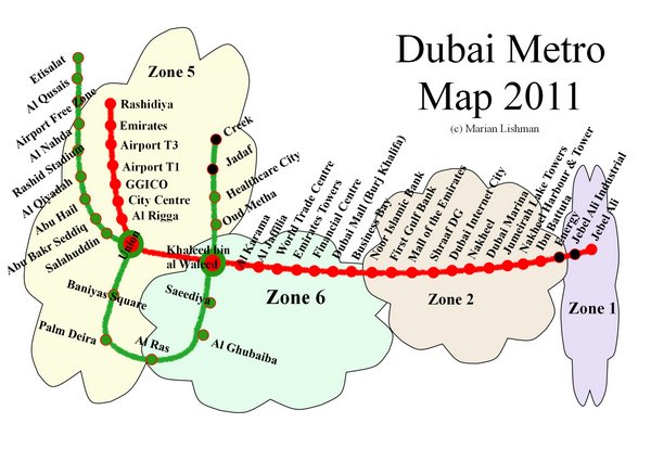 Dubai+metro+map+open+stations