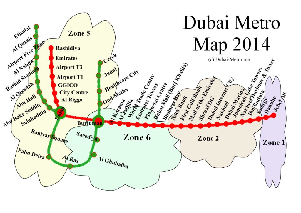 Dubai Metro Map